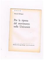 Per la ripresa del movimento nelle Università. Relazione al convegno Pci-Fgci 1969