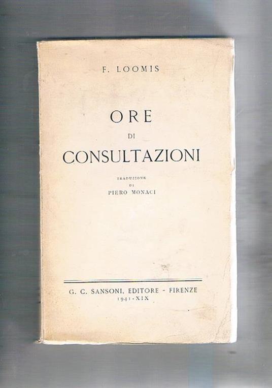 Ore di consultazione - F. Loomis - copertina