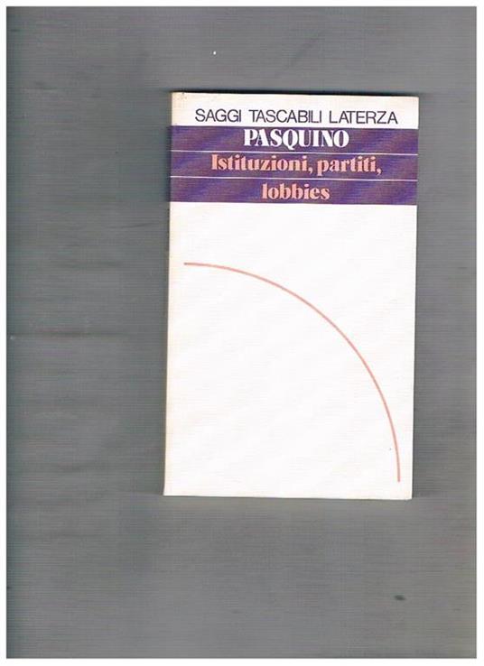 Istituzioni, partiti, lobbies - Gianfranco Pasquino - copertina
