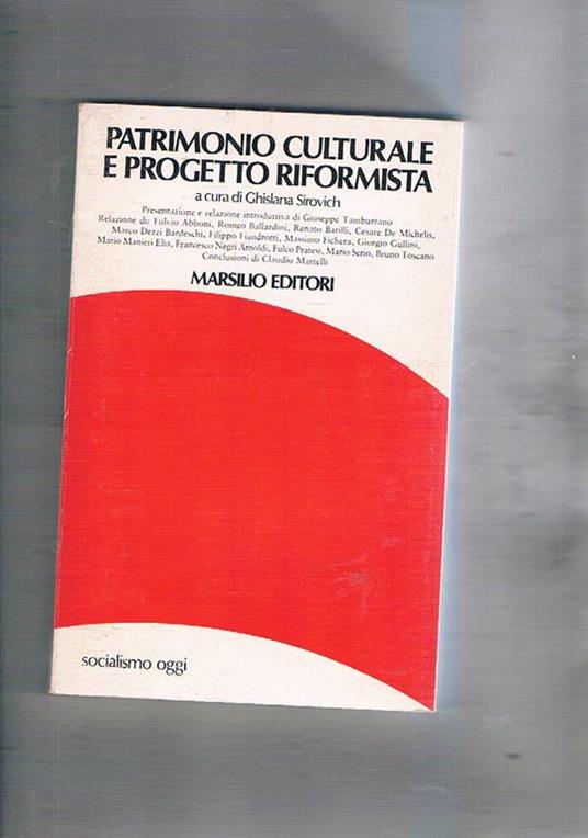 Patrimonio culturale e progetto riformista - copertina