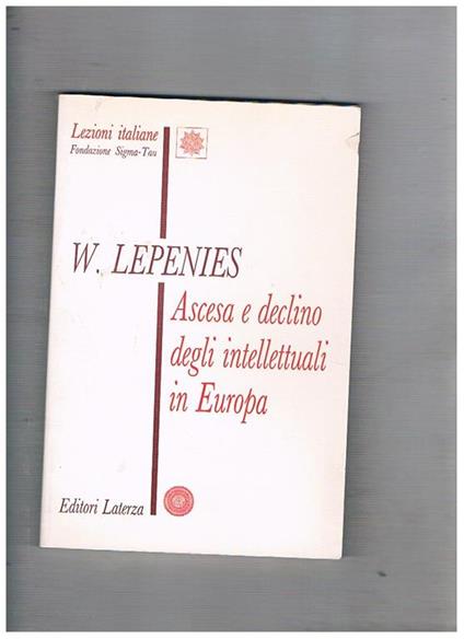 Ascesa e declino degli intellettuali in Europa - Wolf Lepenies - copertina