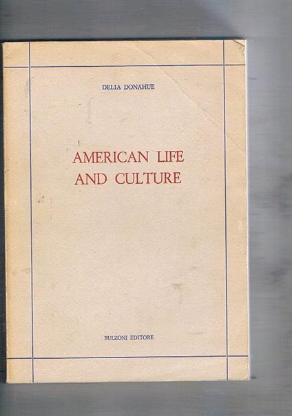 American Life and Culture - Delia Donahue - copertina