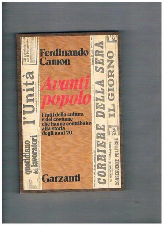 Avanti popolo - Ferdinando Camon - copertina