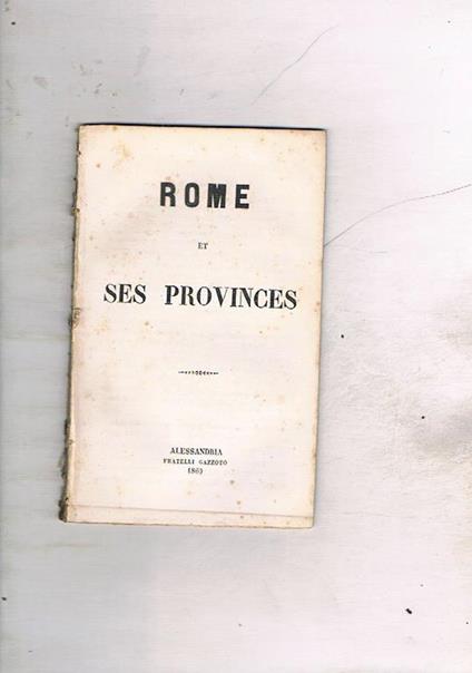 Rome et ses provinces - copertina