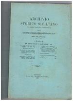 Archivio storico Siciliano pubblicazione periodica della Società Siciliana per la storia patria N° 1-4. in due volumi annata XXVIII° della nuova serie