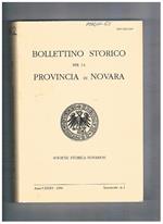 Bollettino storico per la provincia di Novara semestrale anno 1994
