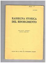 Rassegna storica del risorgimento, pubblicazione trimestrale. Disponiamo dell'annata completa del 1991