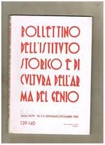 Bollettino dell'istituto storico e di cultura dell'arma del genio. Pubblicazione semestrale fasc. 1-2. anno 1981. Contiene: Leonardo Da Vinci geniere di cassi Ramelli il primo elaboratore elettronico installato nella rete TLC dell'esercito la difesa costi