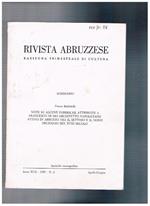 Note su alcune fabbriche attribuite a Francesco di Sio napoletano attivo in Abruzzo tra il 7° e il 9° decennio del 18° secolo. Fascicolo monografico della Rivista abruzzese