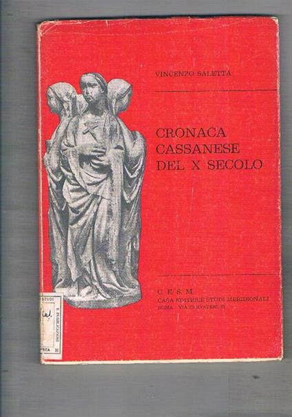 Cronaca cassanese del X secolo - Vincenzo Saletta - copertina