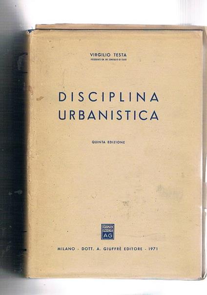 Disciplina urbanistica. Quinta edizione - Virgilio Testa - copertina