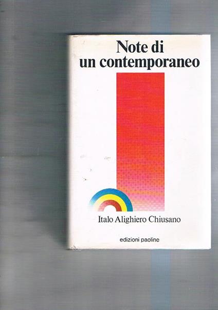 Note di un contemporaneo - Italo A. Chiusano - copertina