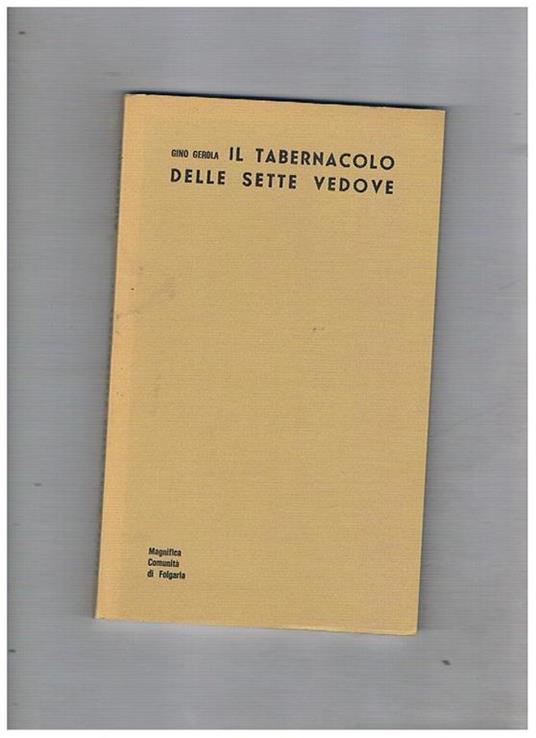 Il tabernacolo delle sette vedove - Gino Gerola - copertina