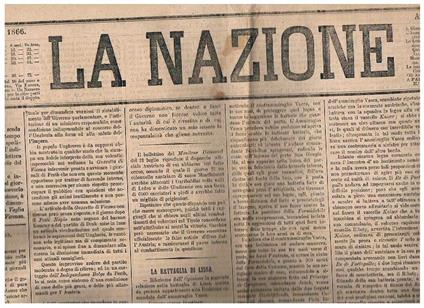 La Nazione. N° del 627 luglio 1866 - Antonio Guidi - copertina