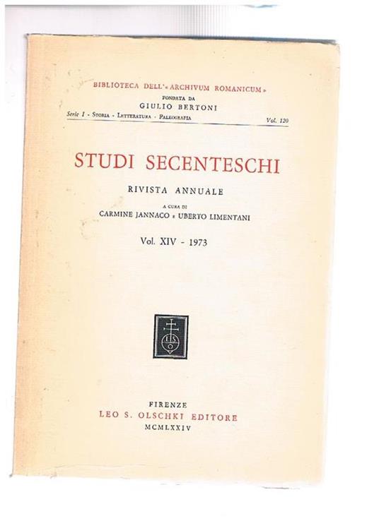 Studi secenteschi - copertina