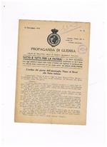 Propaganda di Guerra (estratto del Bollettino della R. Società Geografica Italiana) n° 32 del 10 dicembre 1918