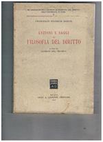 Lezioni e saggi di filosofia del diritto. A cura di Giorgio Del Vecchio