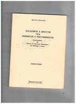 Relazione e diritto tra moderno e postmoderno. Interpretazione del sistema di universale dipendenza con Heidegger e Lacan. Lezioni 1986-87
