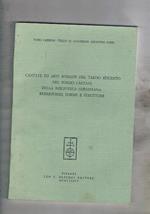 Cantate ed arie romane del tardo seicento nel fondo Caetani della biblioteca corsiniana: repertorio, forme w strutture. n° 1 del 1989 di Studi musicali