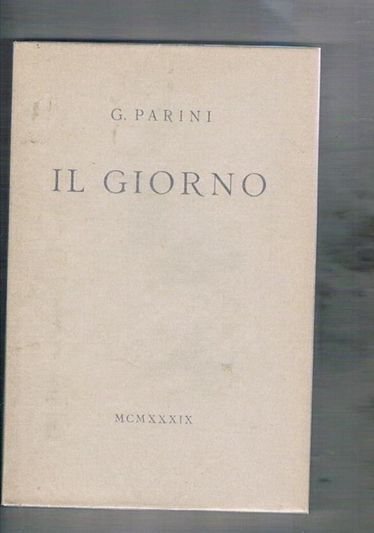 Il giorno - Giuseppe Parini - copertina