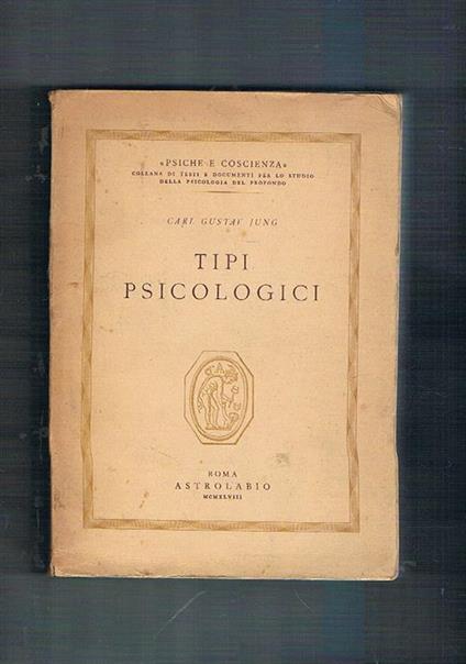 Tipi psicologici - Carl Gustav Jung - copertina