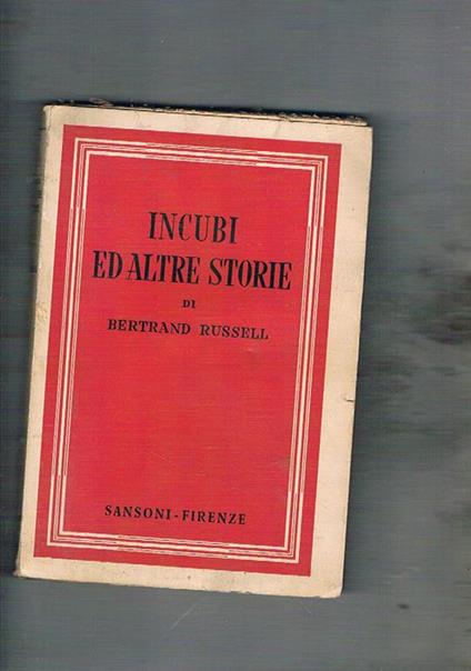 Incubi ed altre storie - Bertrand Russell - copertina