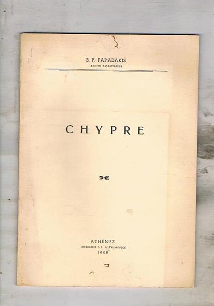 Chypre - copertina