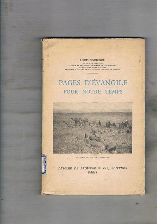 Pages d'Evangile pour notre temps - Louis Soubigou - copertina