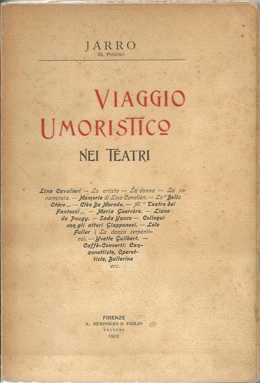 Viaggio umoristico nei teatri - Jarro - copertina