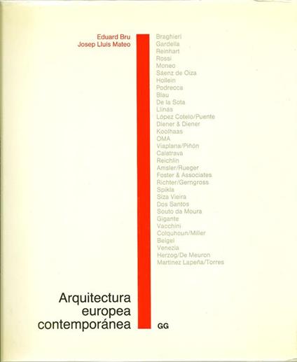 Arquitectura europea contemporánea - Eduard Bru - copertina