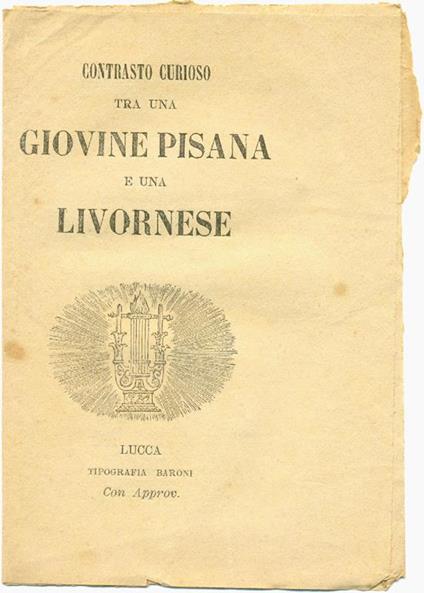 Contrasto curioso tra una giovine pisana e una livornese - copertina