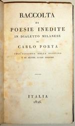 Raccolta di poesie inedite in dialetto milanese. Coll'aggiunta della Prineide e di alcune altre anonime