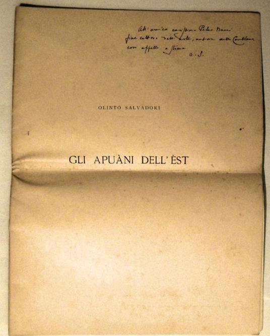 Gli apuàni dell'èst - Olinto Salvadori - copertina