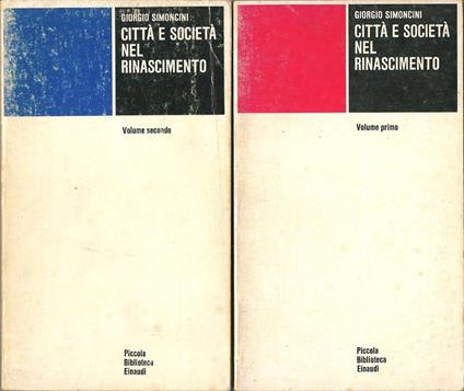 Città e Società nel Rinascimento - Giorgio Simoncini - copertina