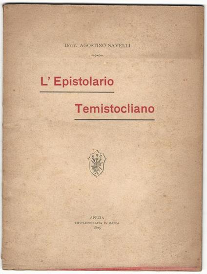 L' Epistolario Temistocliano - Agostino Savelli - copertina