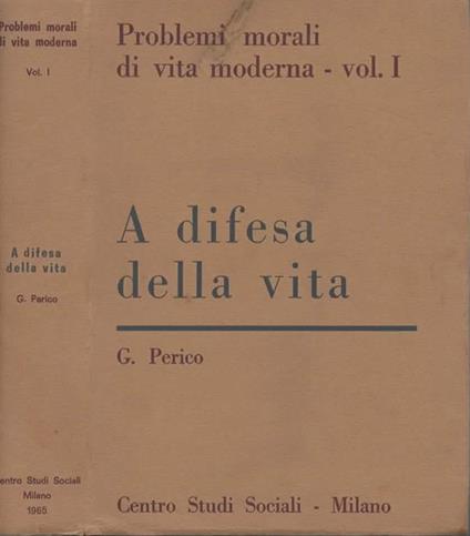 A difesa della vita. IV edizione - G. Perico - copertina