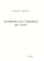 AVVIAMENTO ALLA LINGUISTICA DEL TESTO