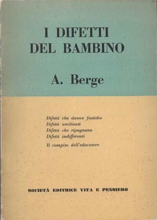 I difetti del bambino - André Berge - copertina