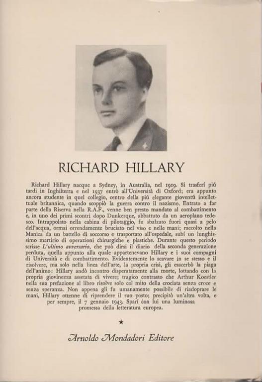 L' ultimo avversario. Con un saggio di Arthur Koestler - Richard Hillary - 2