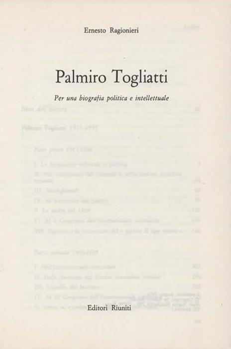 Palmiro Togliatti. 1917-1935 - Ernesto Ragionieri - 2