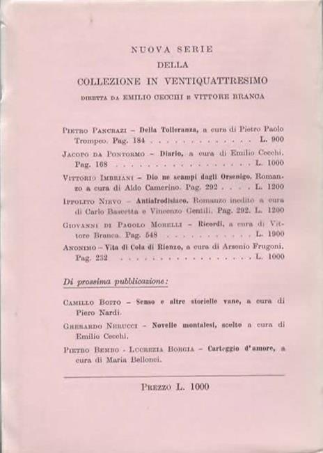 Vita di Cola Di Rienzo. A cura di Arsenio Frugoni - Anonimo romano - 2