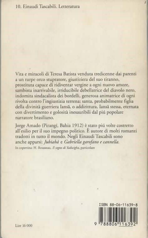 Teresa Batista stanca di guerra - Jorge Amado - 2