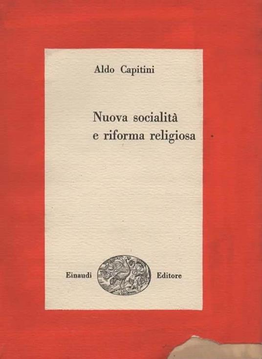 Nuova socialità e riforma religiosa - Aldo Capitini - copertina