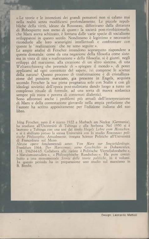 Marx e il marxismo. Dalla filosofia del proletariato alla Weltanschauung proletaria - Iring Fetscher - 2