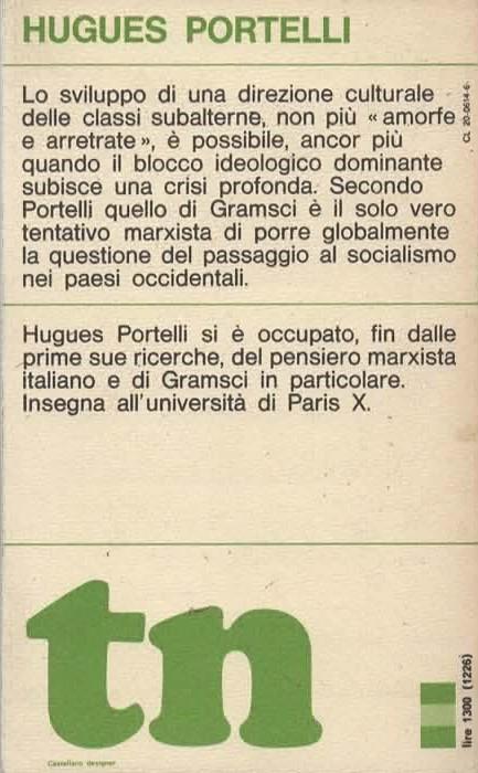 Gramsci e il blocco storico - Hugues Portelli - 2