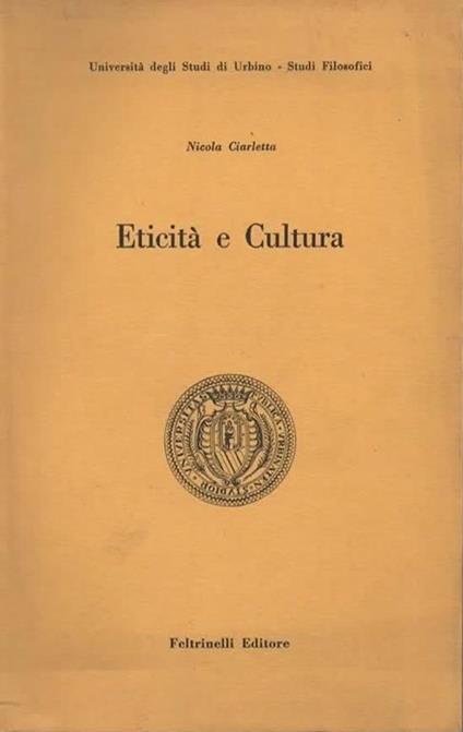 Eticità e Cultura - Nicola Ciarletta - copertina