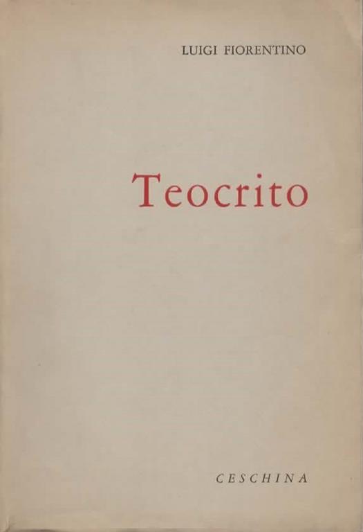 Teocrito - Luigi Fiorentino - copertina