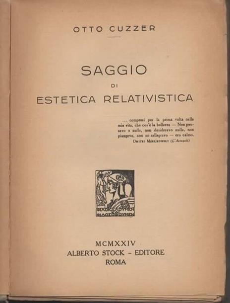 Saggio di estetica relativistica - Otto Cuzzer - 3