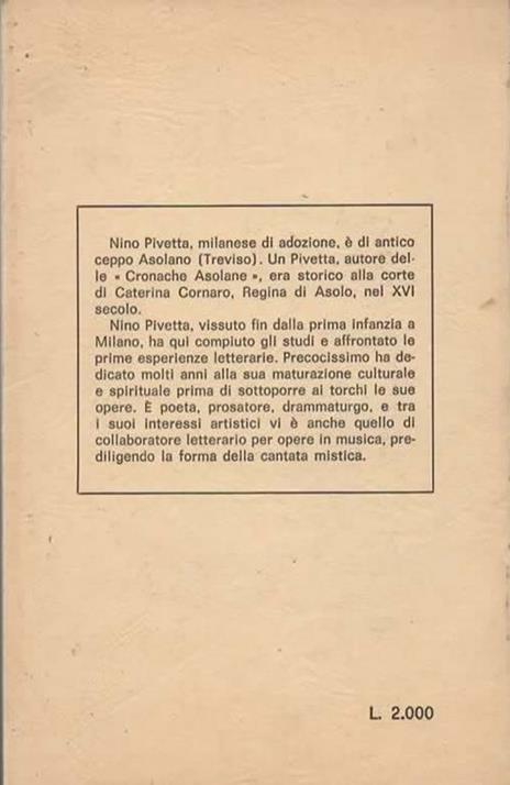 Tempo dei cenacoli milanesi. Racconti: quasi poesia - Nino Pivetta - 2