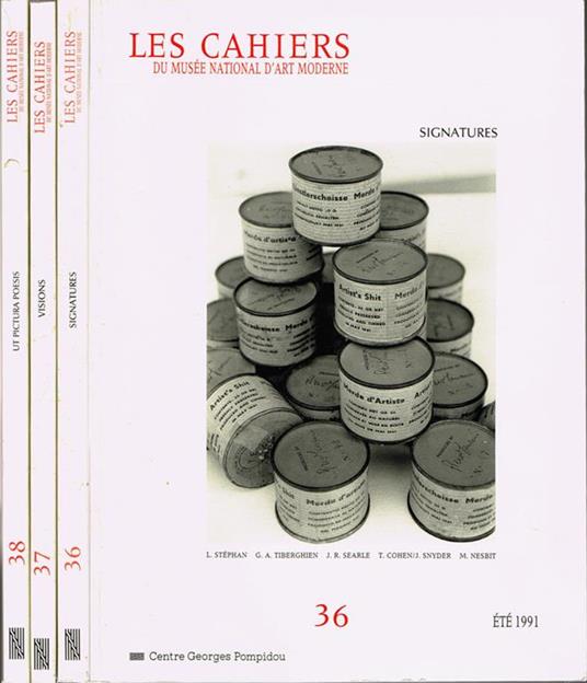 Les cahiers. du Musée National d'Art Moderne - N. 36: Signatures N. 37: Visions N. 38: Ut pictura poesis - 1991 - copertina